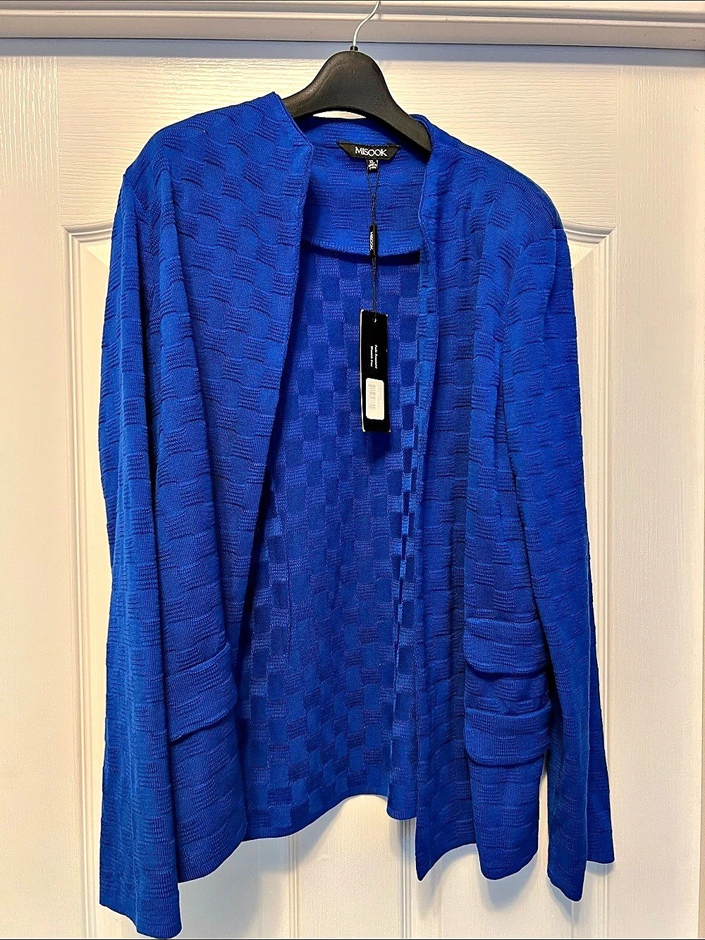 MISOOK Women's Textured Blazer in Blue XL NWT
